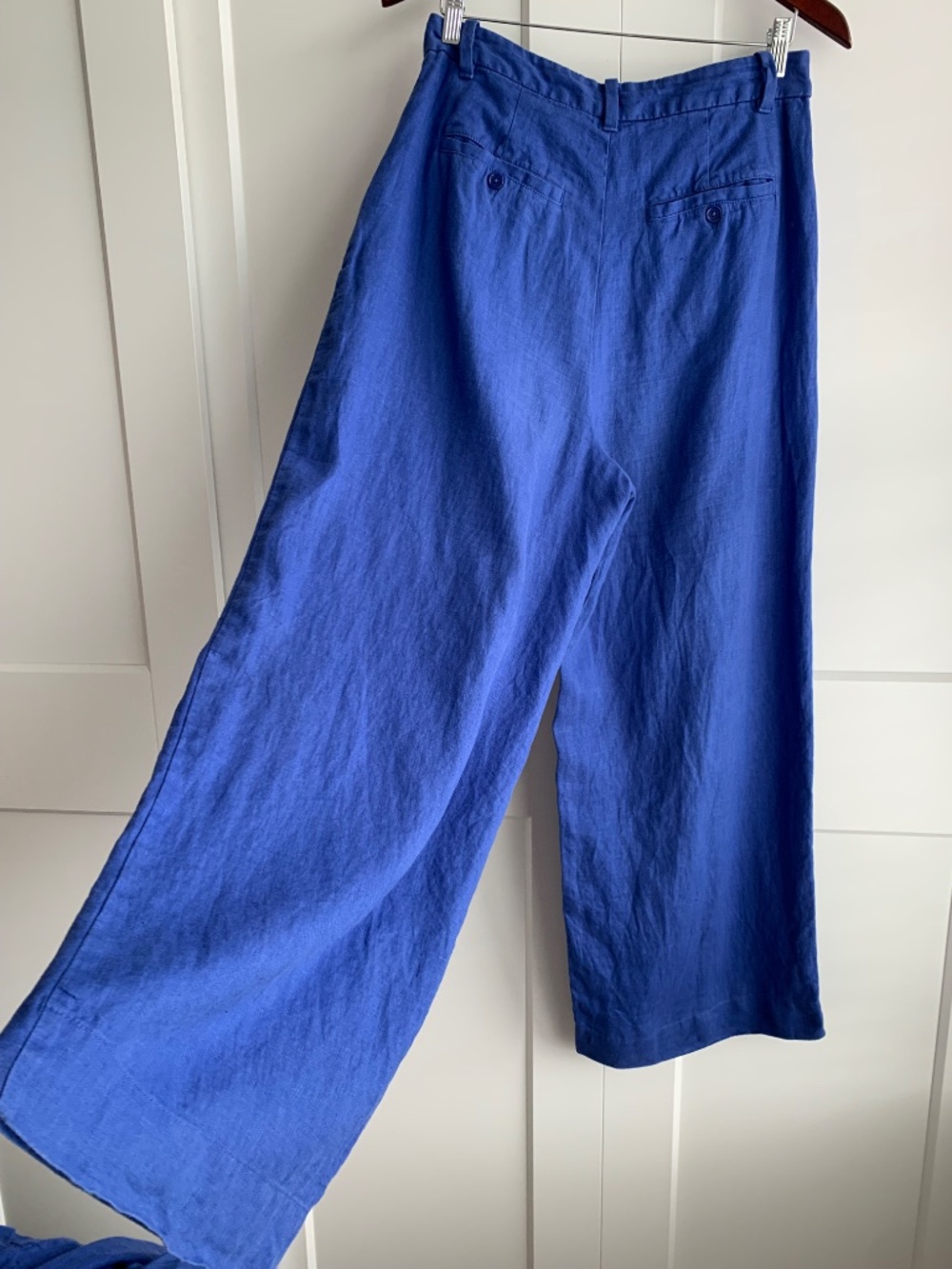 Madewell 100% Linen Wide Leg High Rise Trouser size 8 - Picture 4 of 10